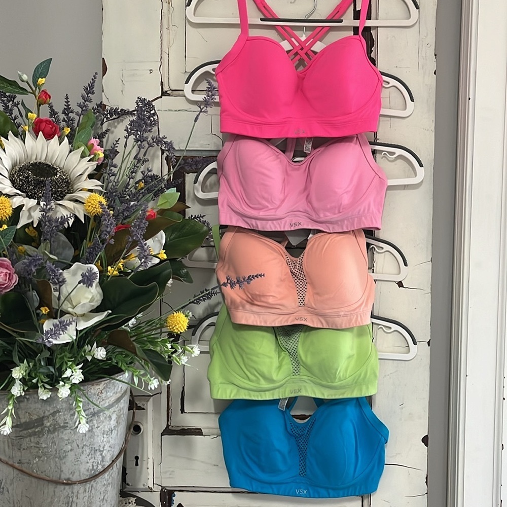 Five Victoria secret VSX sports bras 32DD